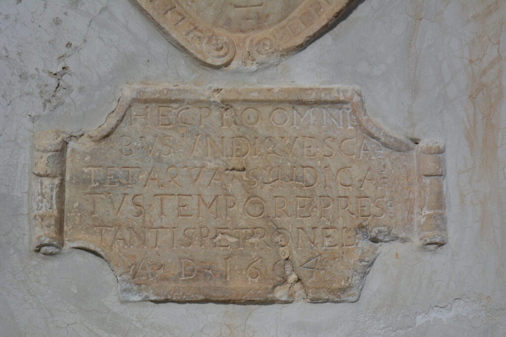 Inscription on the Maddalena fountain in Morano Calabro