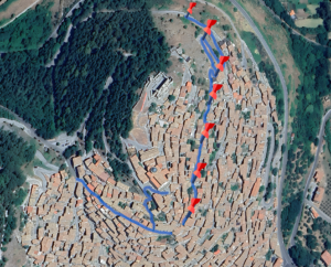 Interactive itinerary: Porta Ferrante - Palazzo Capalbi - Chiesa della Madonna della Nova