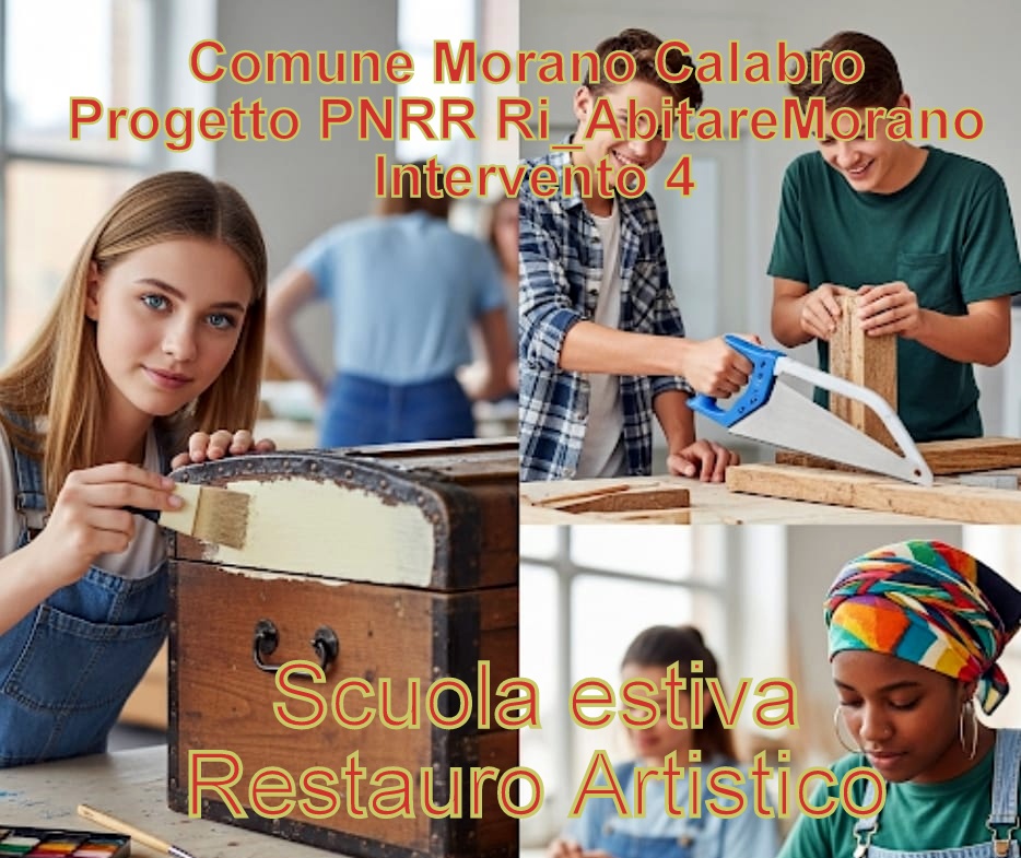 Tutto pronto per l’apertura della Scuola estiva “Piccoli Restauratori”. Un percorso in ambito PNRR, progetto Ri_AbitareMorano, Intervento 4, rivolto a ragazzi e giovani dagli 8 ai 17 anni