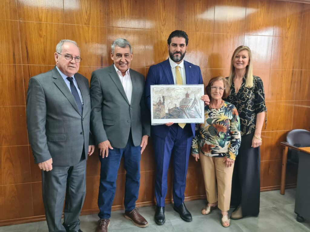 La delegazione moranese ricevuta dal prefeito di Porto Alegre